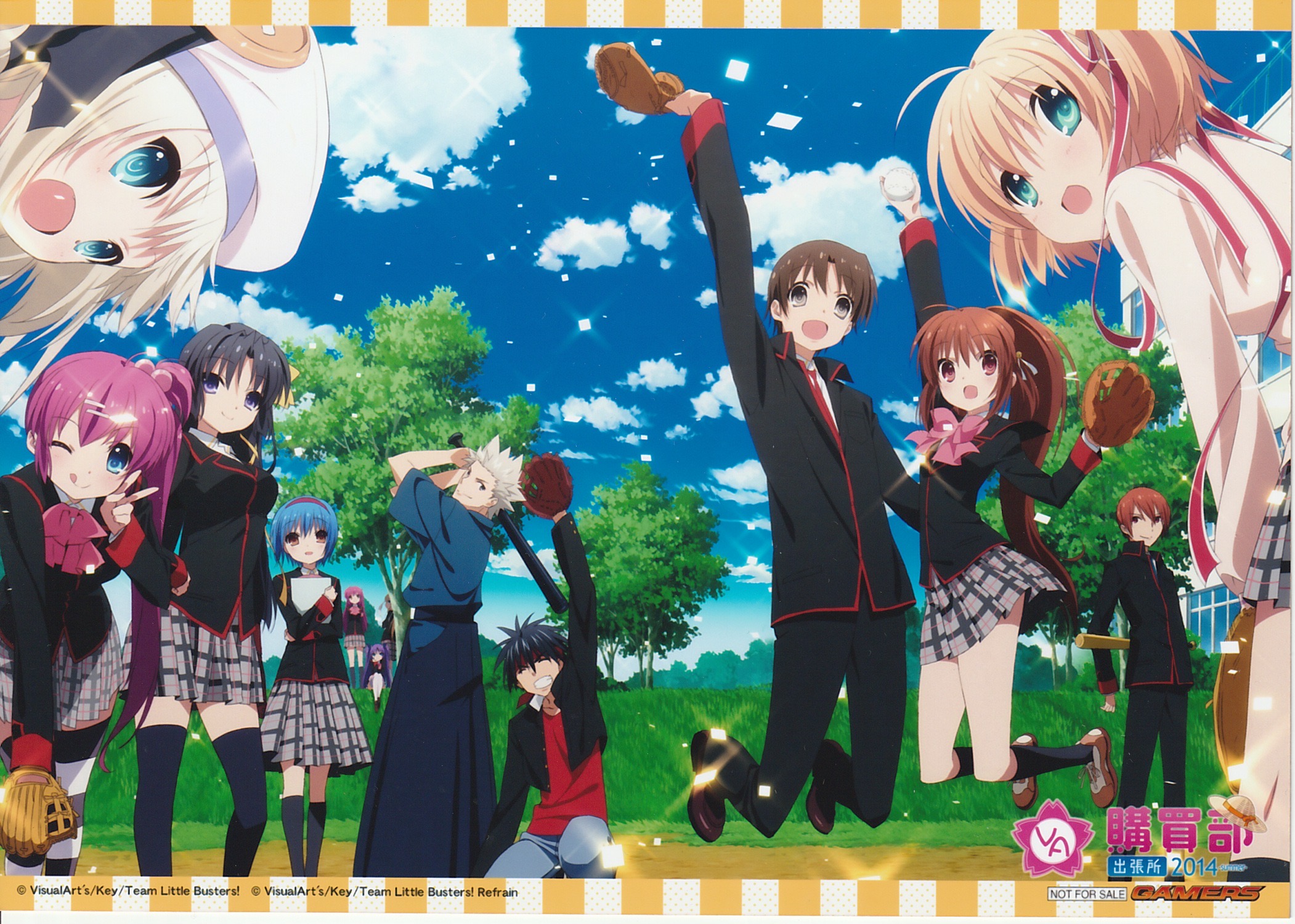 little busters! futaki kanata inohara masato kamikita komari kurugaya